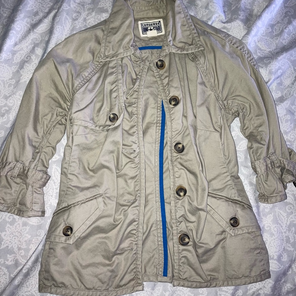 Converse Khaki Quarter Sleeve Jacket Size XS